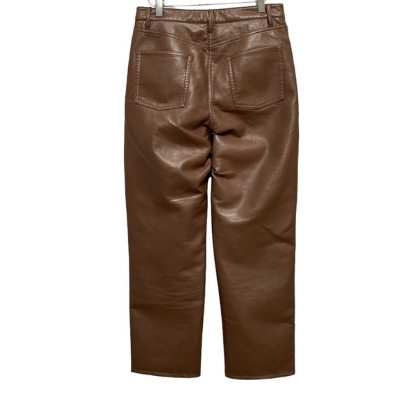 ❗️SOLD❗️ARITZIA Wilfred Brown Melina Faux Leather Cropped Pants Size 8 - Picture 5 of 9